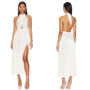 L’IDEE Renaissance Split Gown in Blanc